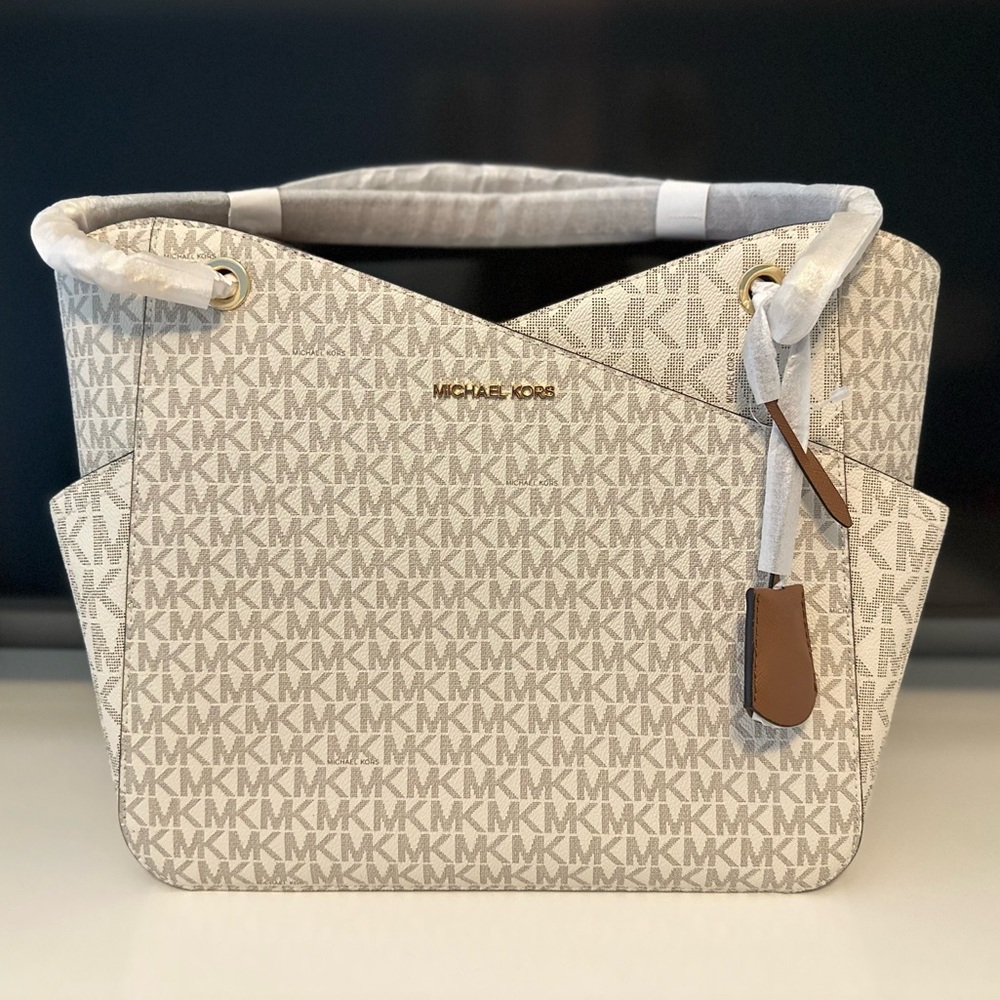 Michael Kors Jet Set Large Saffiano Leather Shoulder Bag NEW $558